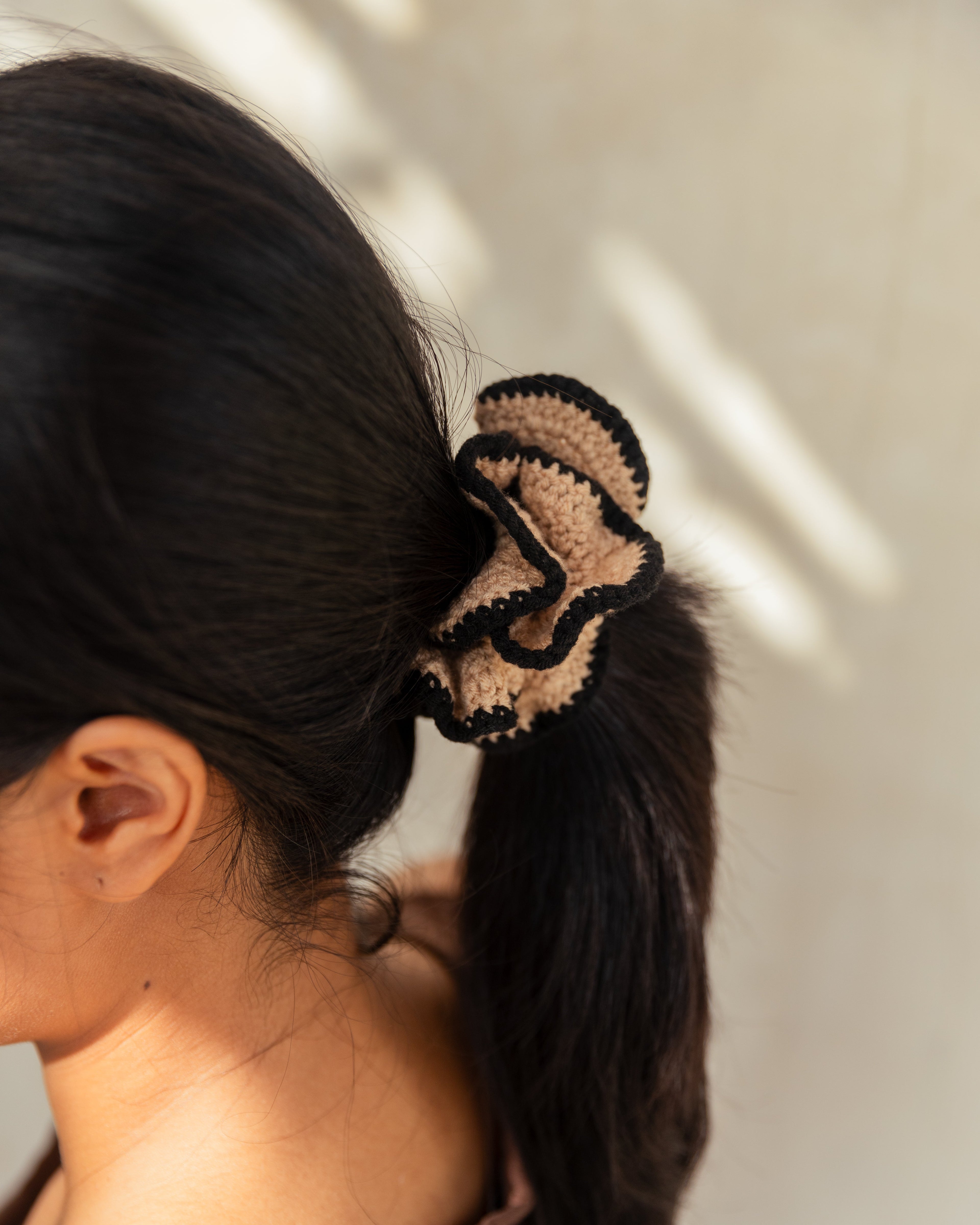 Cotton Crochet Scrunchie Assorted Set of 3